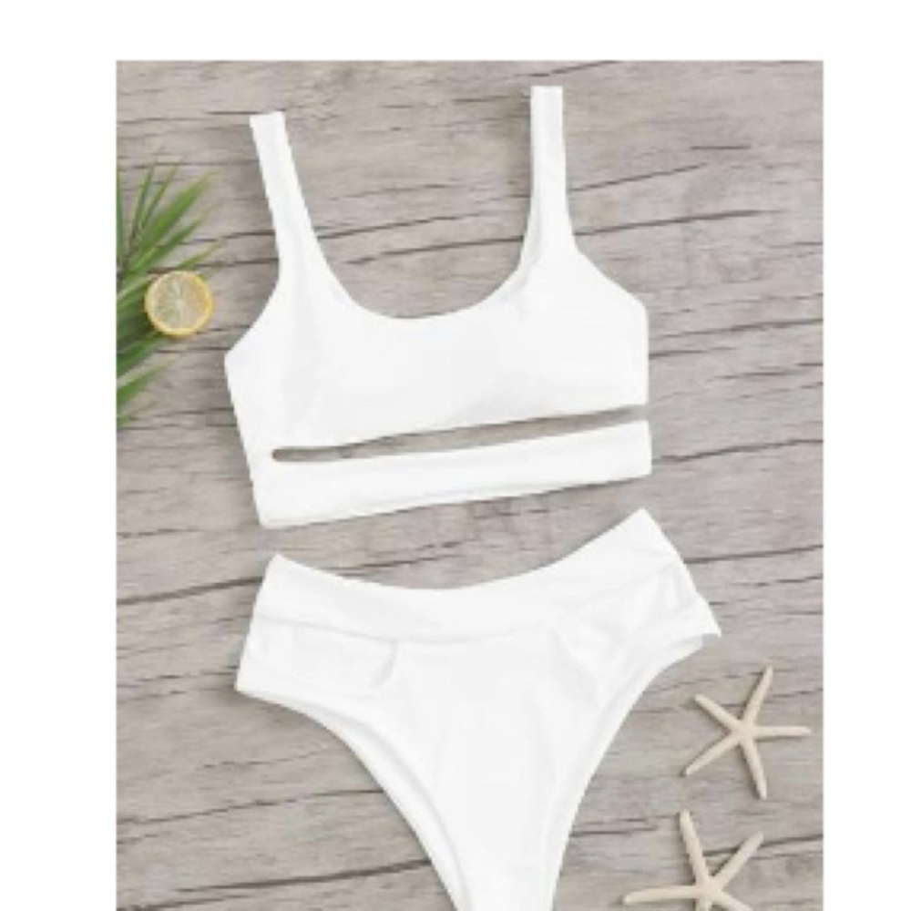 White two piece swimsuit